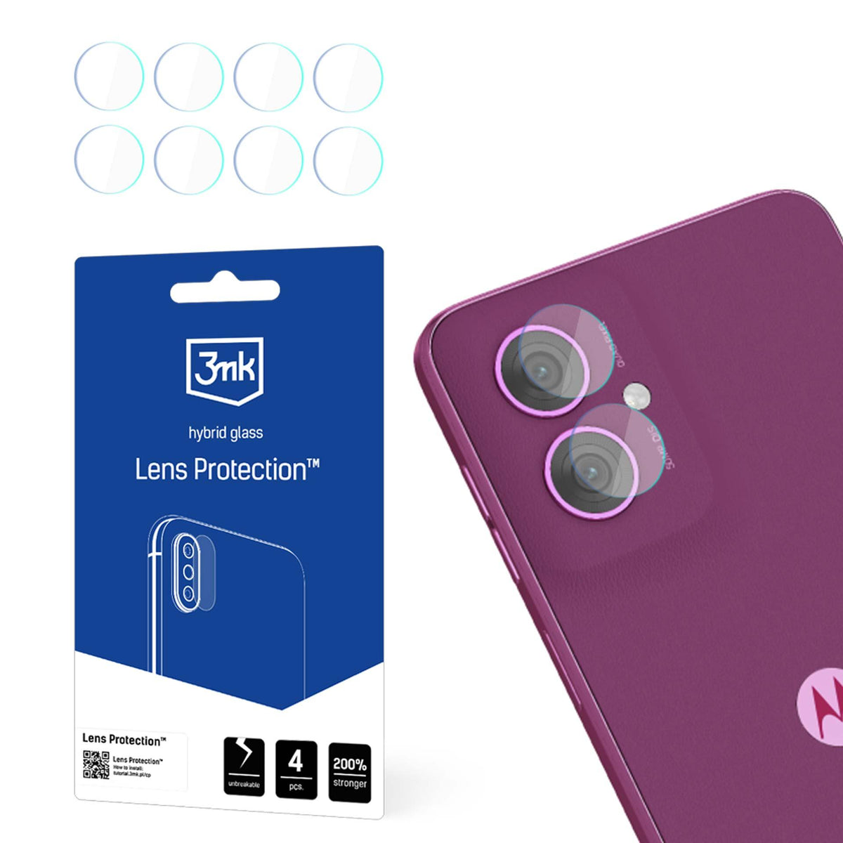 Folie 3mk Lens Protection Hybrid Camera Glass pentru Motorola Moto G55 5G