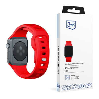 Curea 3mk Silicone pentru Apple Watch 42 / 44 / 45 / 49 Mm - Rosu
