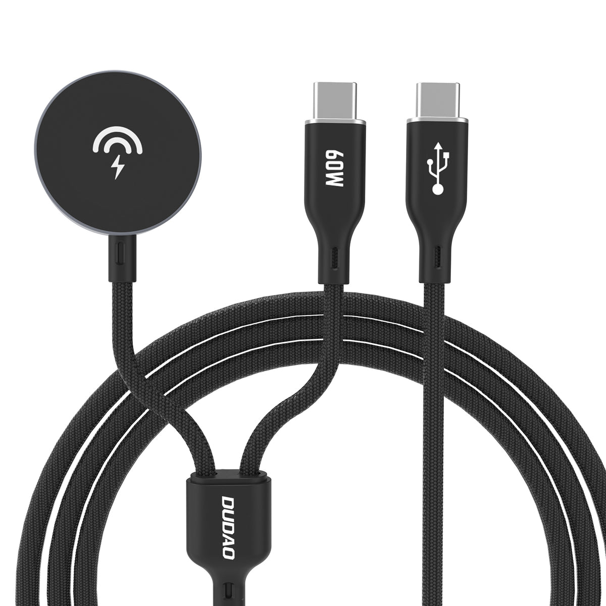 Incarcator Dudao A12maxc Pd60w 2-in-1 pentru Apple Watch / Usb-c 1.2m - Negru