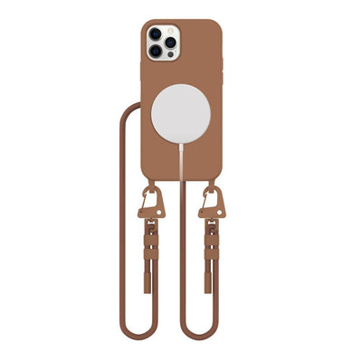 Husa Tech-protect Magnecklace Magsafe pentru iPhone 12 / 12 Pro - Maro