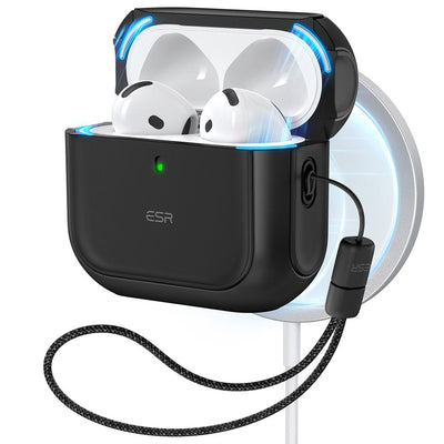 Husa ESR Orbit Halolock Magsafe pentru Apple AirPods 4 - Negru
