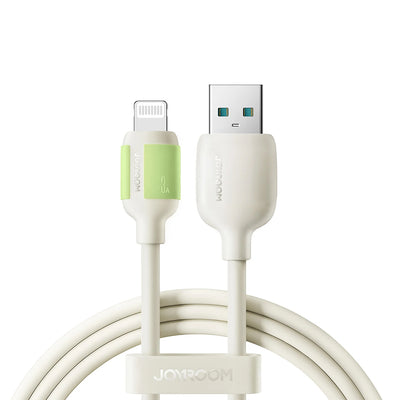 Cablu Joyroom S-a53 3A Usb-a - Lightning cu Fluorescent Tip 2m - Bej