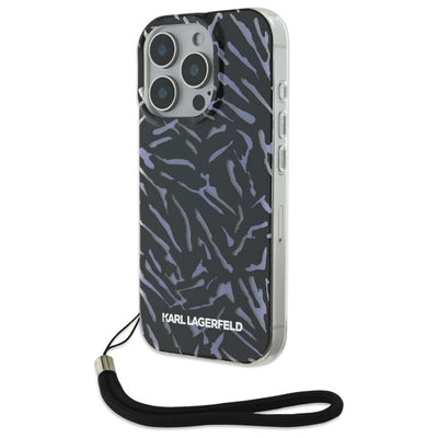 Husa Karl Lagerfeld Zebra cu Cord iPhone 16 Pro - Mov