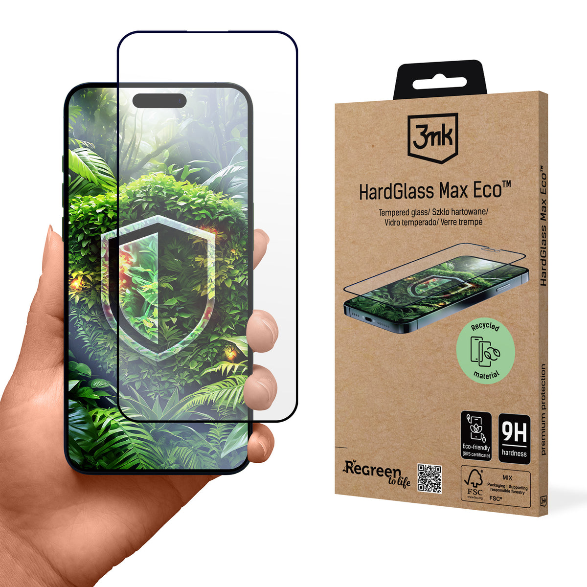 Folie sticla 9H 3mk Hardglass Max pentru Apple iPhone 15 Plus/16 Plus