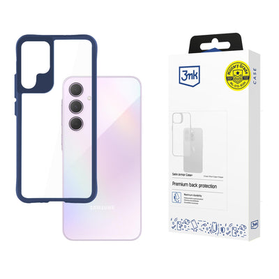 Husa 3mk Satin Armor + Albastru pentru Samsung Galaxy A35 5G - Transparent