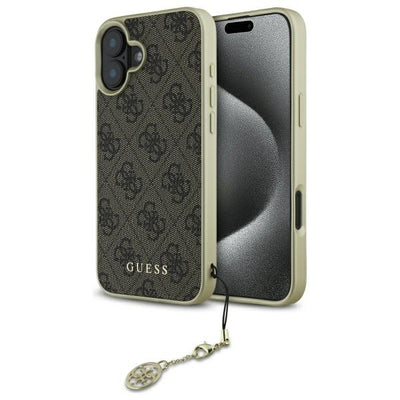 Husa Guess 4G Charms Collection iPhone 16 Plus - Maro