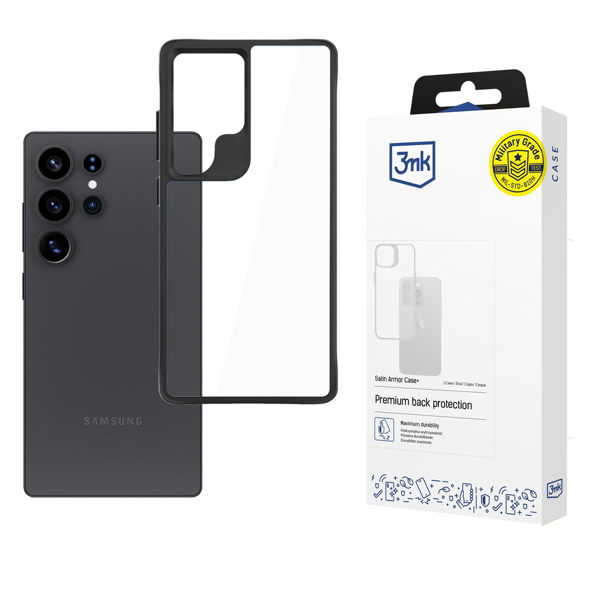 Husa 3mk Satin Armor + pentru Samsung Galaxy S25 Ultra - Transparent