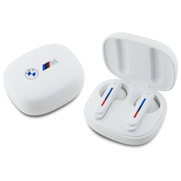 Casti BMW Bluetooth Bmbemiatp20loh TWS + Docking Station Alb/Alb Printed Logos