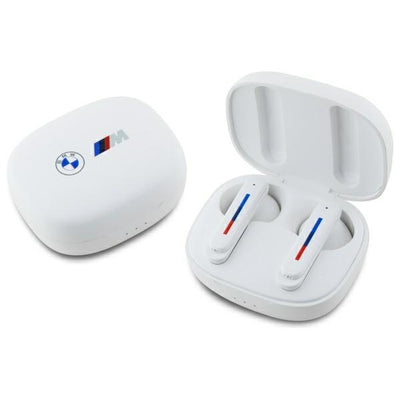 Casti BMW Bluetooth Bmbemiatp20loh TWS + Docking Station Alb/Alb Printed Logos