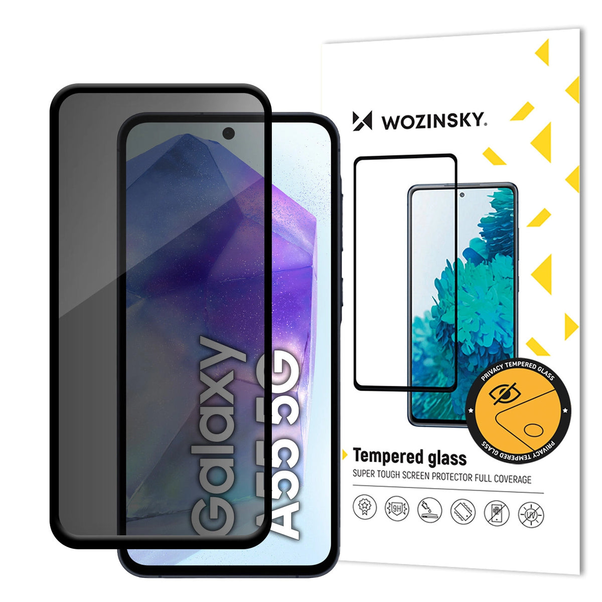 Folie Wozinsky Privacy Glass sticla pentru Samsung Galaxy A56 / A36 cu Anti Spy Privacy Filter