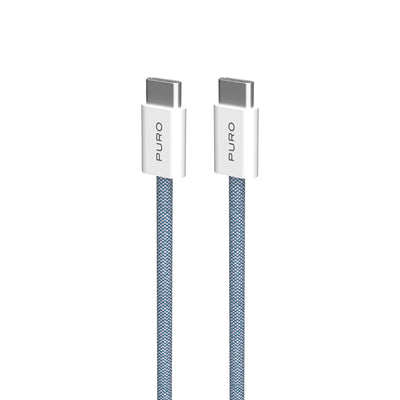 Cablu Puro Fabrik 60W Usb-c - Usb-c 1.5m - Albastru
