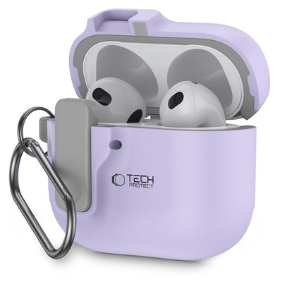 Husa Tech-protect Slim Hook pentru AirPods 4 - Mov