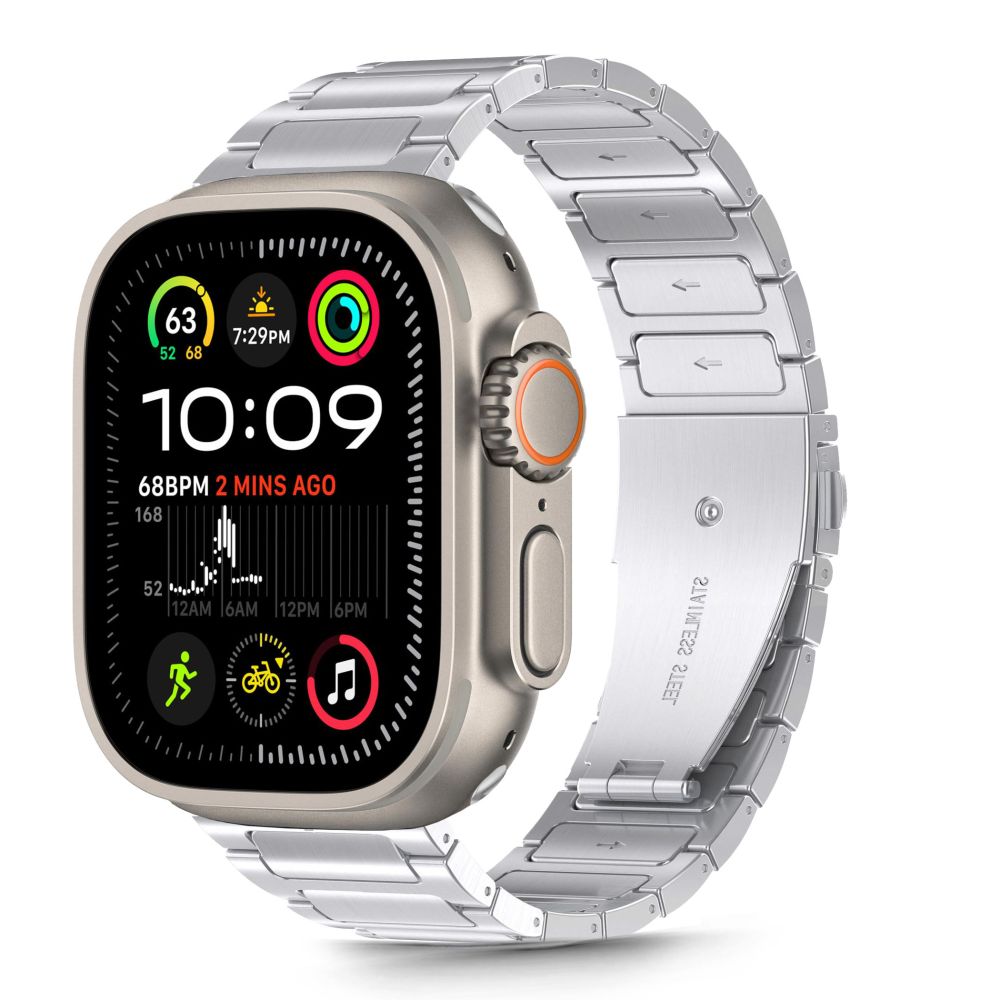 Curea Tech-protect Stainless Bracelet pentru Apple Watch 44 / 45 / 46 / 49 Mm - Argintiu