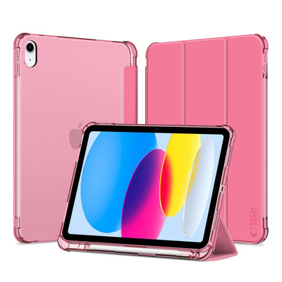 Husa Tech-protect SC Pen Hybrid pentru iPad 10 / 2022 - Roz - Transparent