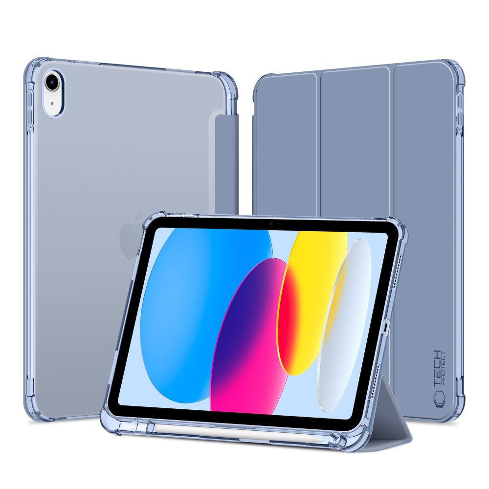 Husa Tech-protect SC Pen Hybrid pentru iPad 10 / 2022 - Albastru - Transparent