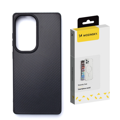 Husa Wozinsky Carbon Fiber cu Magsafe pentru Samsung Galaxy S25+ - Negru