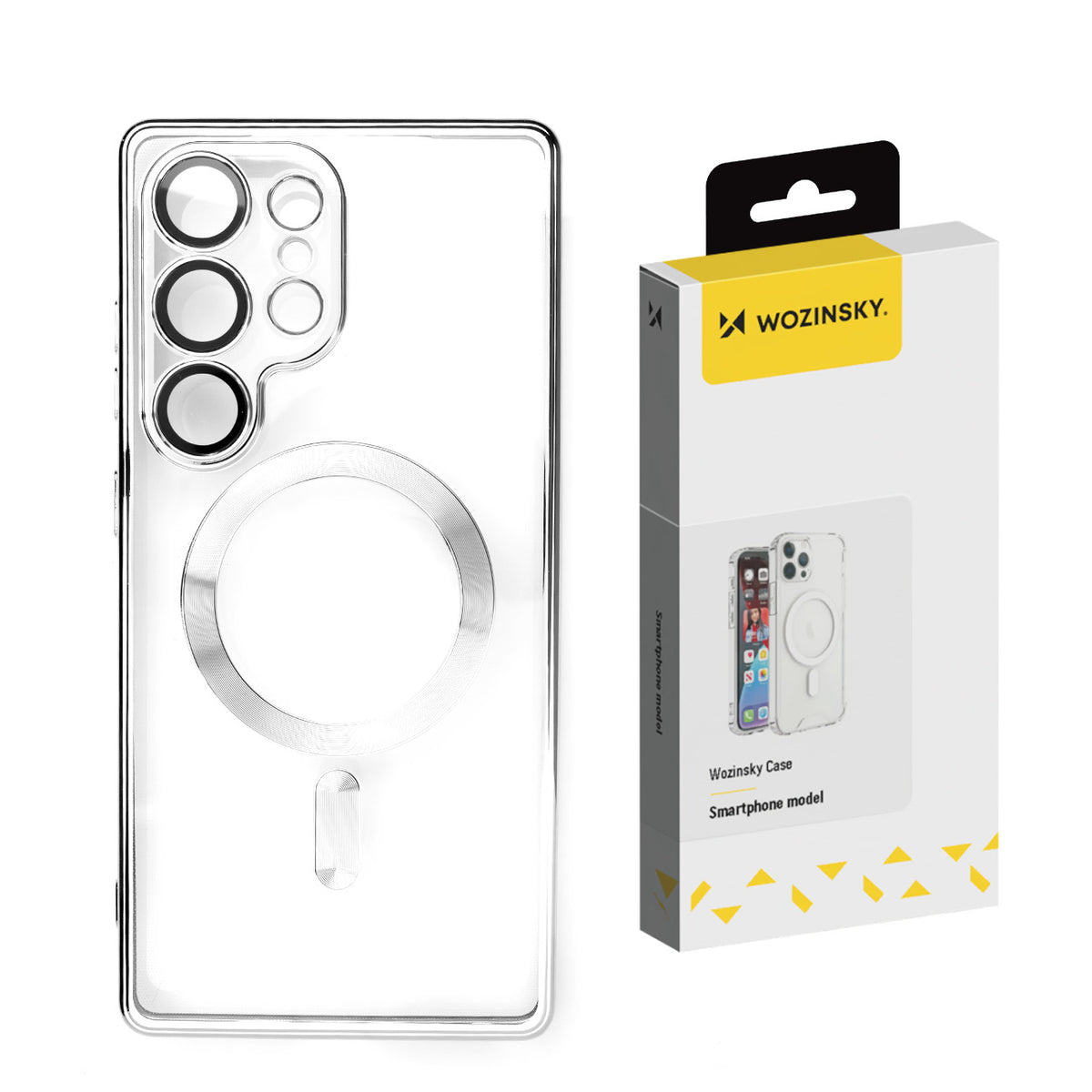 Husa Wozinsky Electroplated Magsafe pentru Samsung Galaxy S24 FE - Argintiu