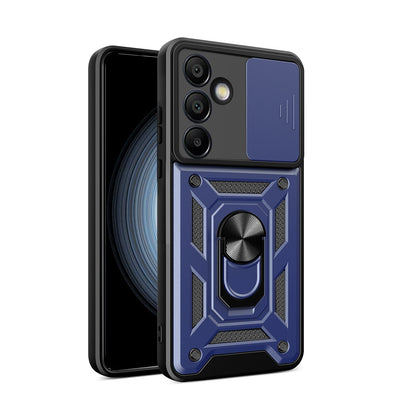 Suport auto Hybrid Armor Camshield cu Stand And Camera Cover pentru Samsung Galaxy A56 - Albastru