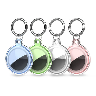Husa Apple AirTag Waterproof - Transparent, Verde, Albastru, Roz - 4 Pieces