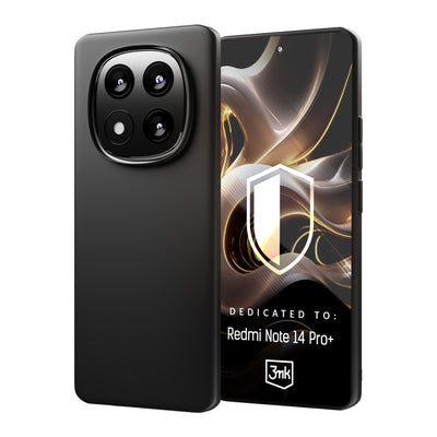 Husa 3mk Matt pentru Xiaomi Redmi Note 14 Pro+ - Negru