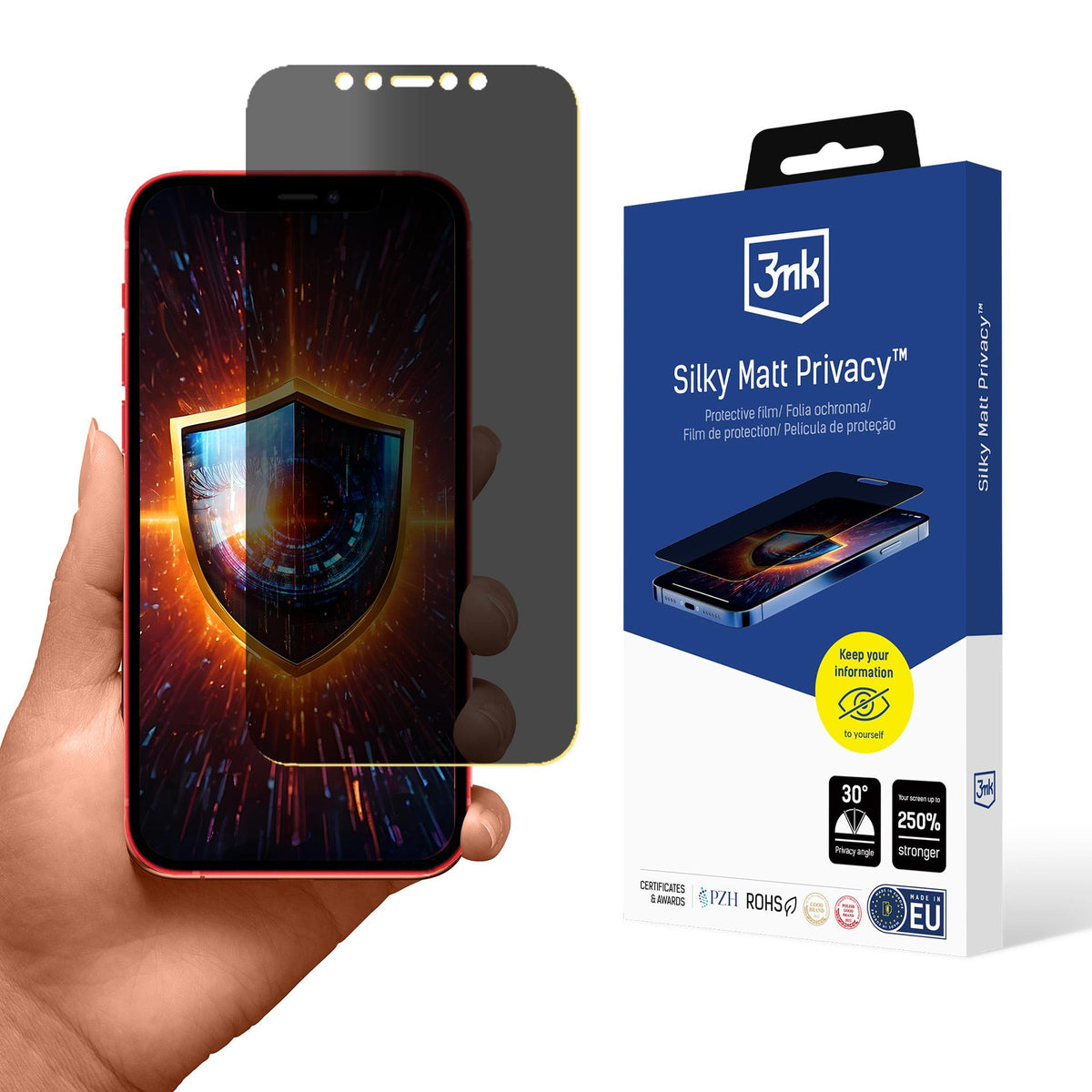 Folie 3mk Silky Matt Privacy Privacy protectie pentru Apple iPhone 12 Pro