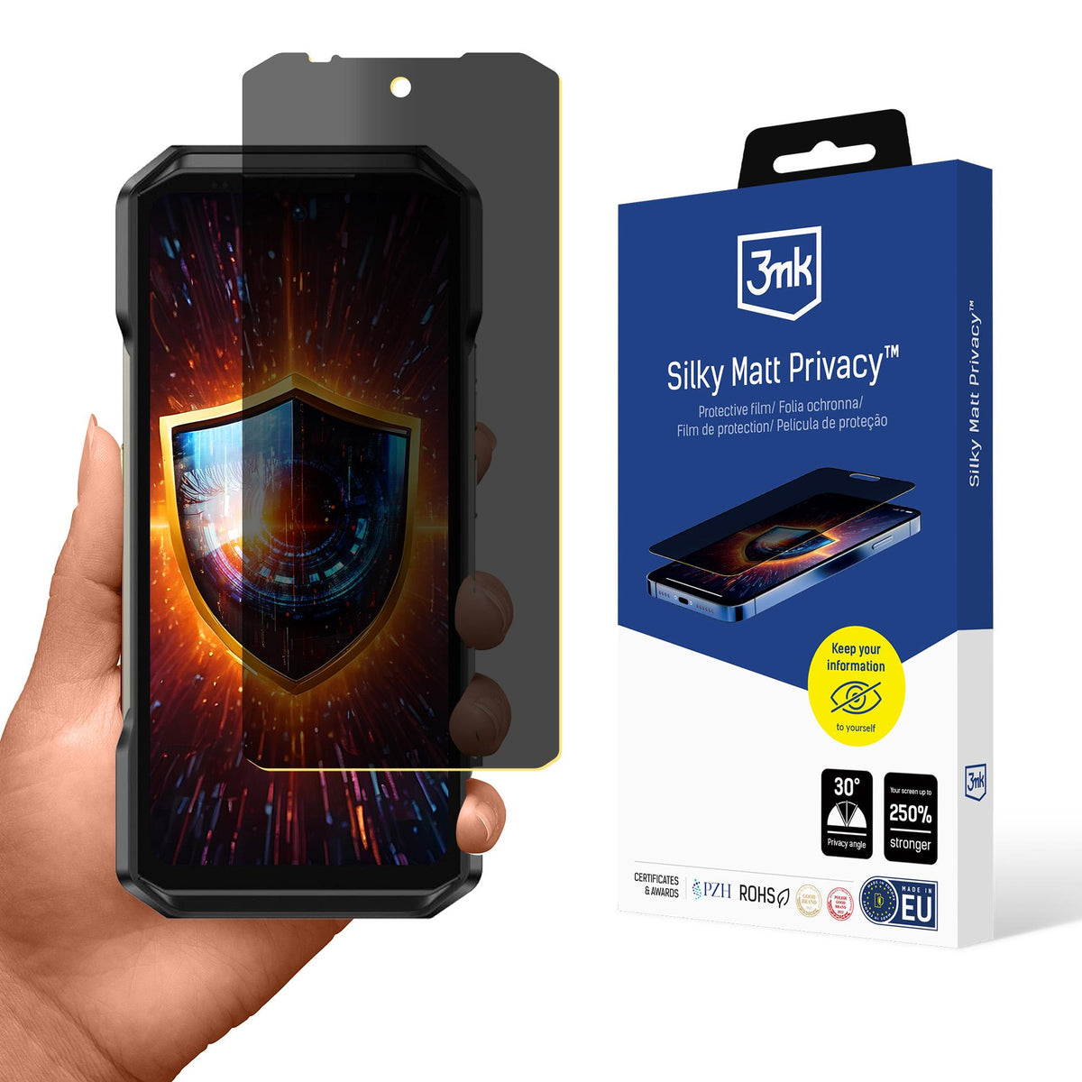Folie 3mk Silky Matt Privacy Privacy protectie pentru Ulefone Armor 27T Pro