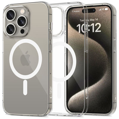 Husa Tech-protect Flexair Magsafe pentru iPhone 15 Pro - Transparent