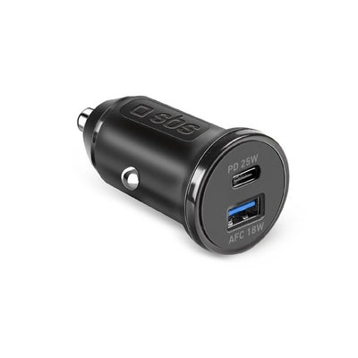 Incarcator auto SBS Tecrpd25w 25W Usb-a Usb-c cu Power Delivery - Negru