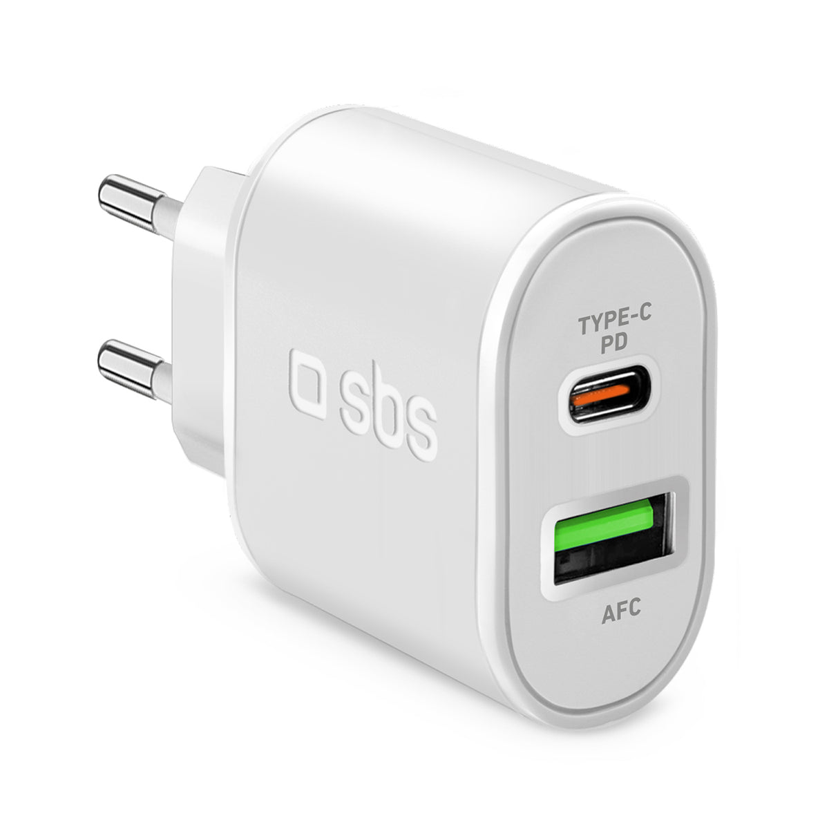 Incarcator priza SBS Tetrpd20w 20W Usb-a Usb-c cu Power Delivery - Alb