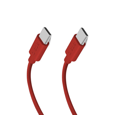 Cablu SBS Tecabletissuetccr Usb-c - Usb-c 1.5m 60W Braided - Rosu