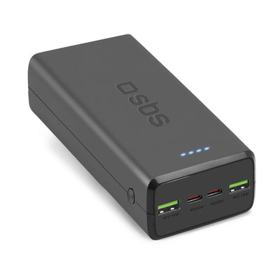 Acumulator extern SBS Ttbb30000pd20k 30000 Mah 2 X Usb-c 2 X Usb-a - Negru