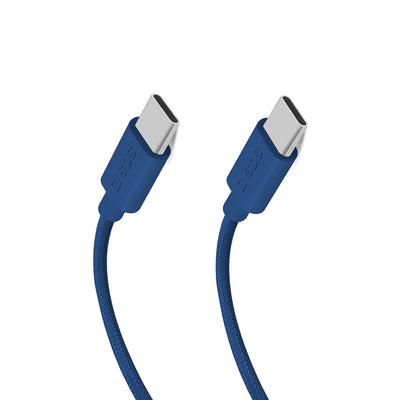Cablu SBS Tecabletissuetccb Usb-c - Usb-c 1.5m 60W Braided - Albastru