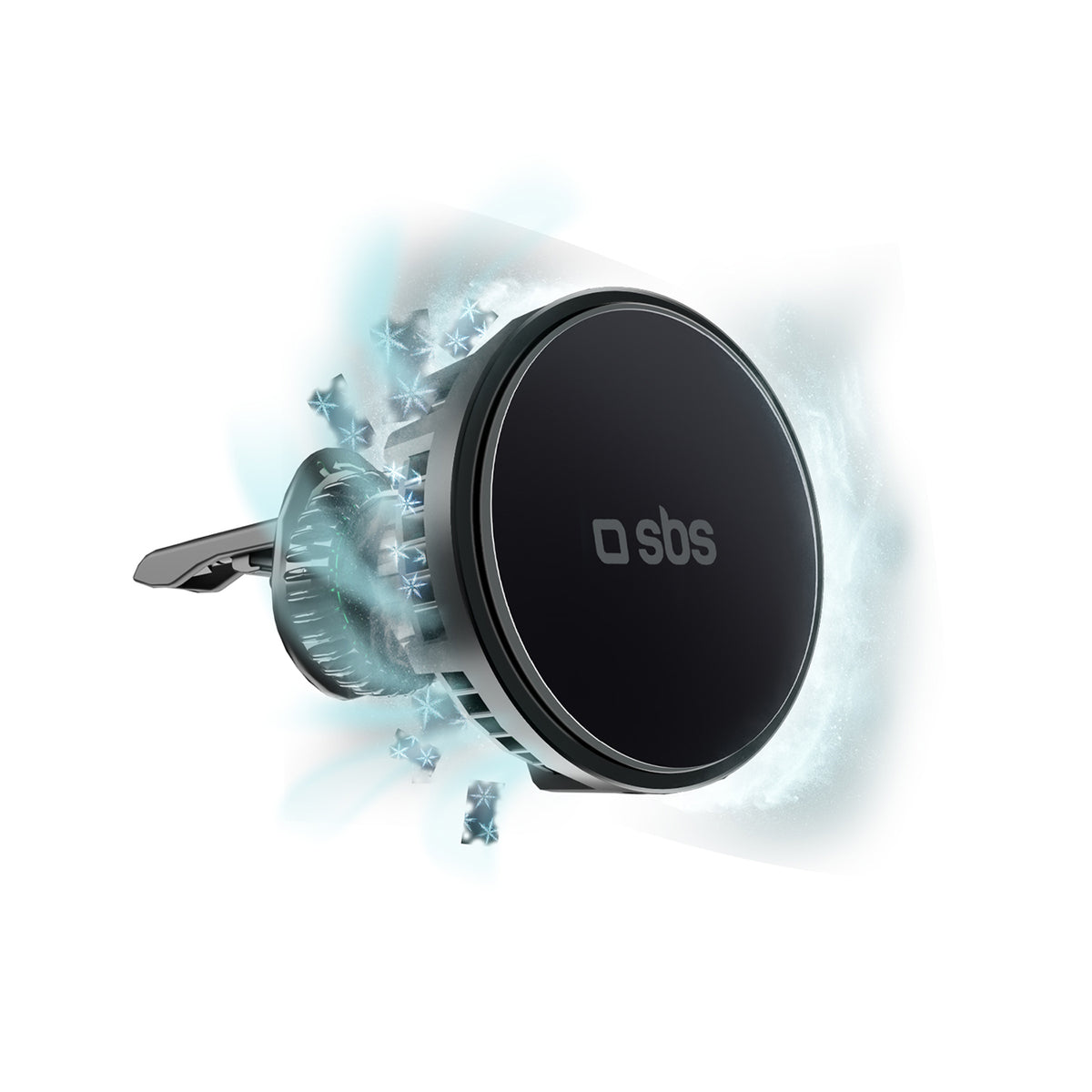 Incarcator Smartphone Suport cu Inductive SBS Tesupfanwir15w 15W pentru Air Vent, cu Cooling - Negru