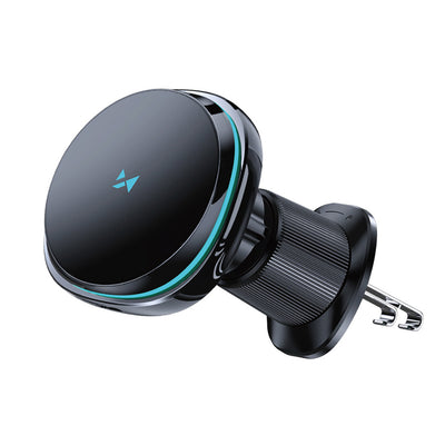 Suport auto Wozinsky cu Qi/Magsafe 15W Inductive Incarcator pentru Ventilation Grill cu Fan - Negru