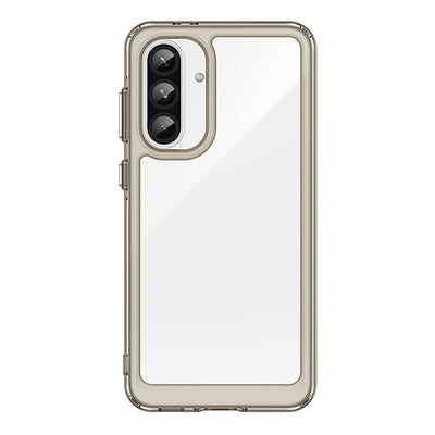 Husa Outer Space pentru Samsung Galaxy A36 Cover cu Flexible Frame - Semi-Transparent, Negru