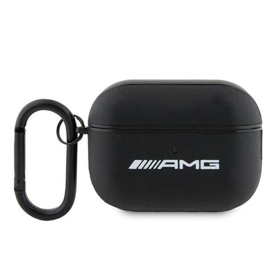 Husa AMG AirPods Pro 2 (2022/2023) Cover Negru/Negru Leather Alb Logo