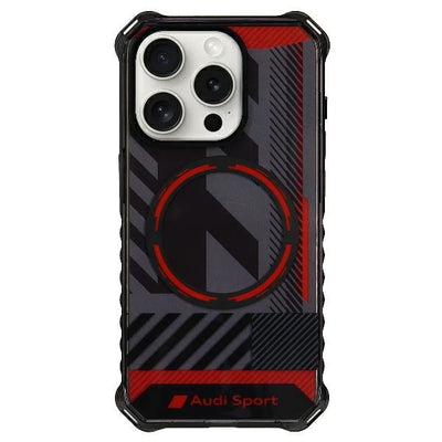 Husa Audi IML Sport Magsafe iPhone 15 Pro Max 6.7" Negru/Negru Hardcase Au-imlmip15pm-rsq/D2-bk