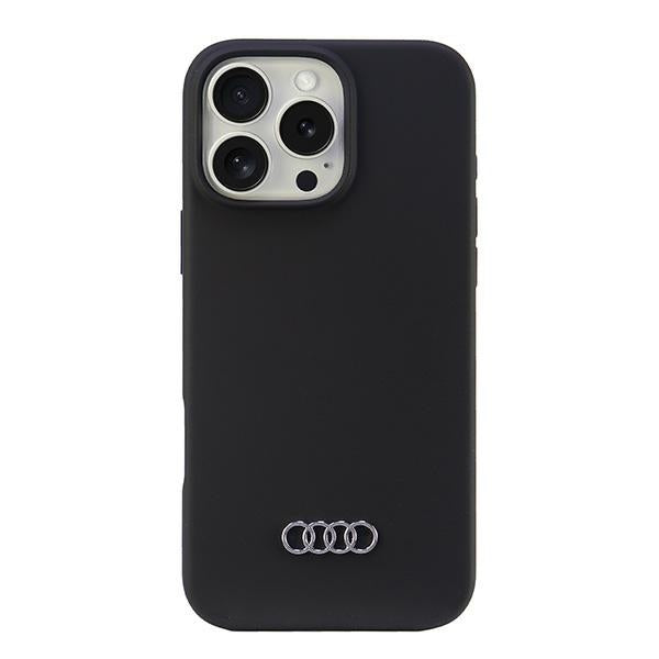 Husa Audi Silicone iPhone 16 Pro Max 6.9" Negru/Negru Hardcase Au-lsrip16pm-q3/D1-bk