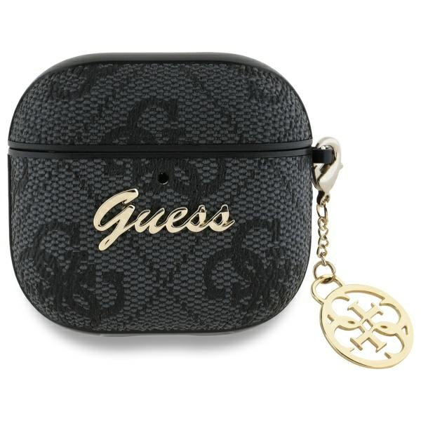 Husa Guess Gua4g4gsmk AirPods 4 Cover Negru/Negru 4G Charm Collection