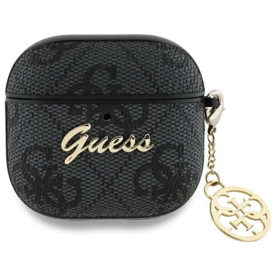 Husa Guess Gua4g4gsmk AirPods 4 Cover Negru/Negru 4G Charm Collection