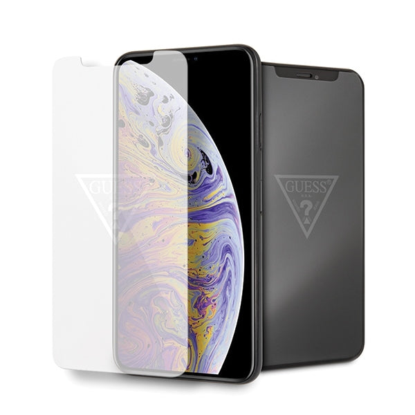 Folie Guess Invisible Logo sticla pentru iPhone Xs Max
