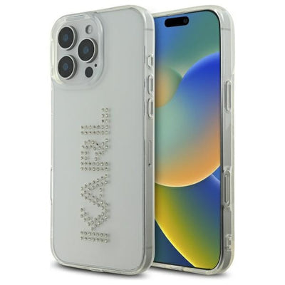 Husa Karl Lagerfeld iPhone 16 Pro Max 6.9" Transparent Hard IML Rhinestones Logo