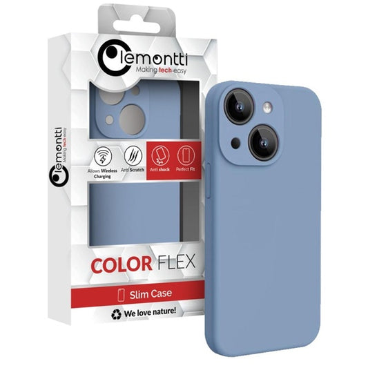 Lemontti Husa Liquid Silicon MagCharge iPhone 15 Albastru (protectie 360°, material fin, captusit cu microfibra)