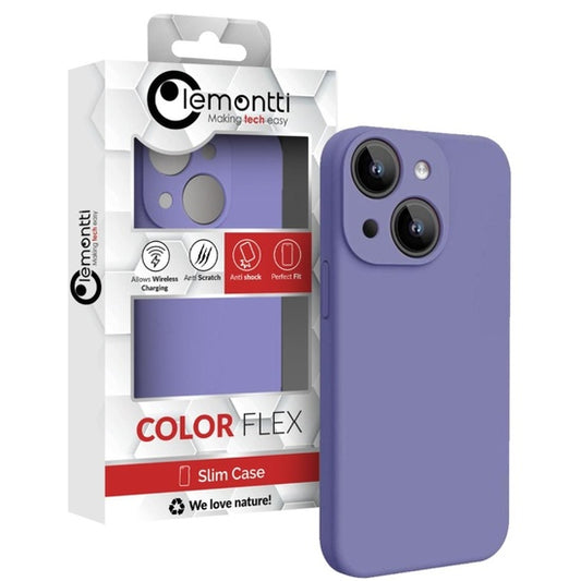 Lemontti Husa Liquid Silicon MagCharge iPhone 15 Gri (protectie 360°, material fin, captusit cu microfibra)