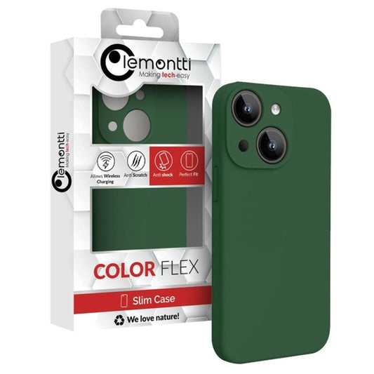 Lemontti Husa Liquid Silicon MagCharge iPhone 15 Plus Verde (protectie 360°, material fin, captusit cu microfibra)