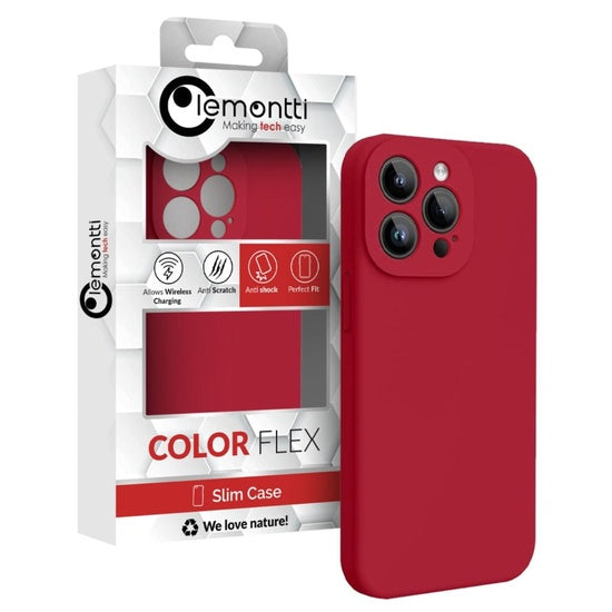 Lemontti Husa Liquid Silicon MagCharge iPhone 15 Pro Visiniu (protectie 360°, material fin, captusit cu microfibra)