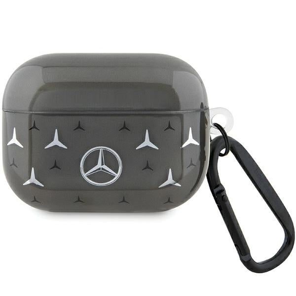 Husa Mercedes AirPods Pro Cover Negru/Negru Large Star Pattern