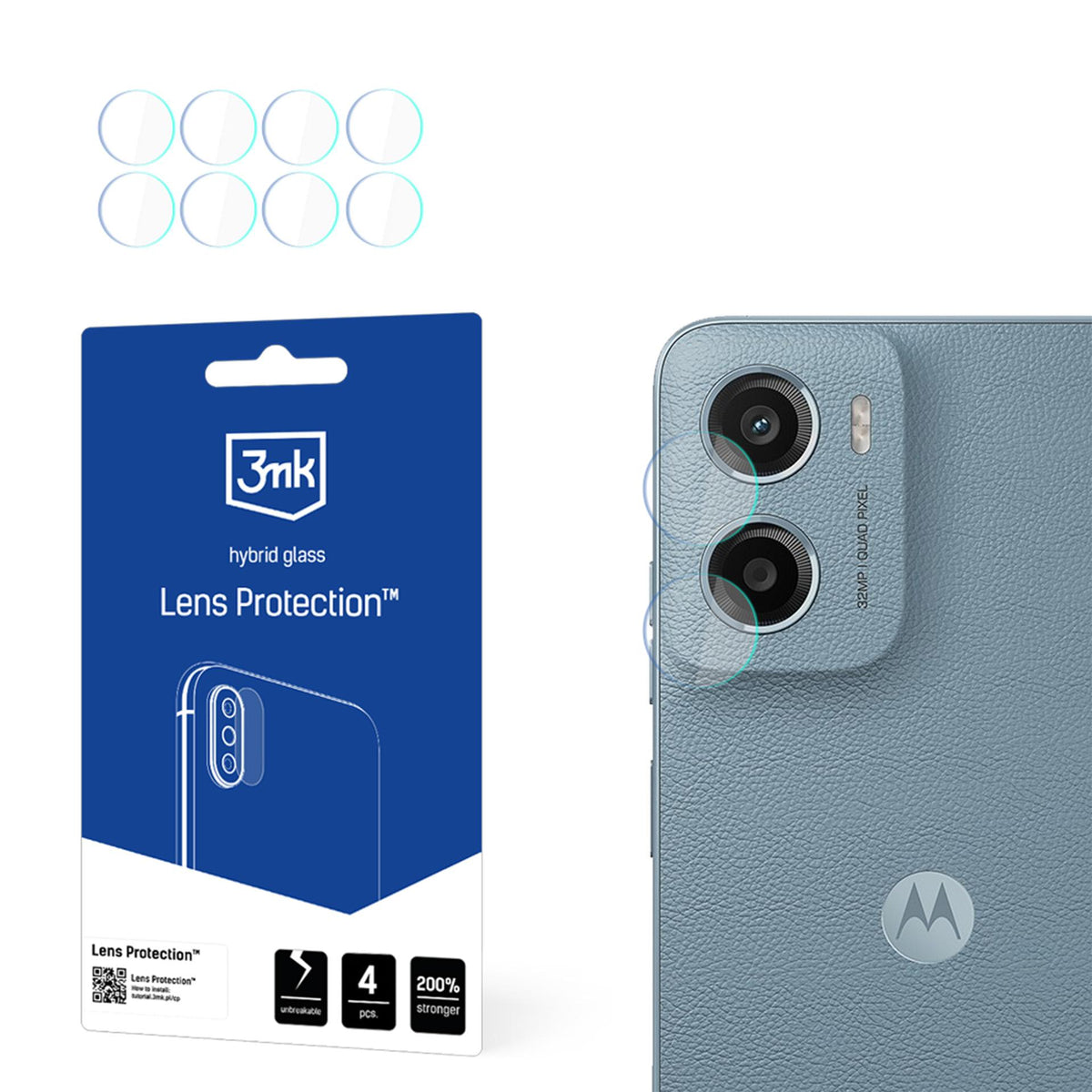 Folie 3mk Lens Protection Hybrid Camera pentru Motorola Moto E15