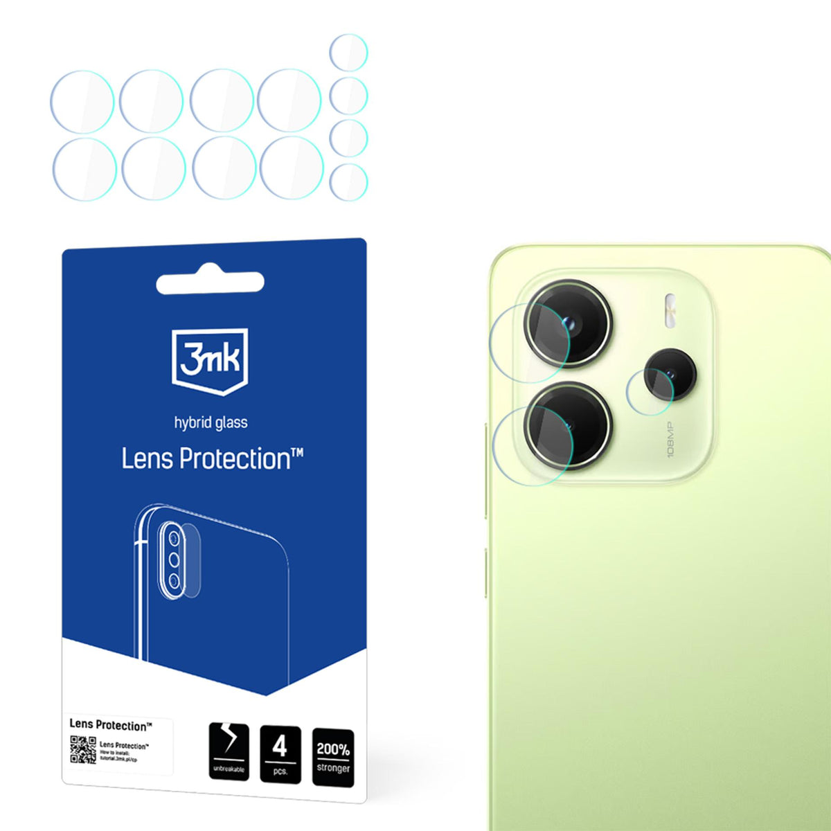 Folie 3mk Lens Protection Camera Glass pentru Xiaomi Redmi Note 14 4G