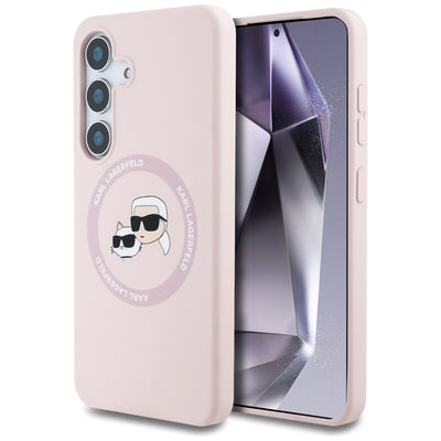 Husa Karl Lagerfeld Silicone Double Heads And Circle Magsafe Samsung Galaxy S25 Roz